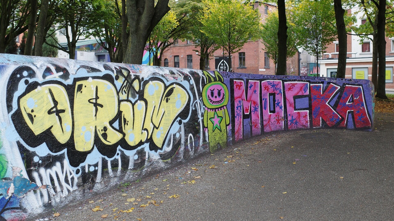 Devonshire Green: Street art at a skate park, Devonshire Green, Sheffield - geograph.org.uk - 8169301