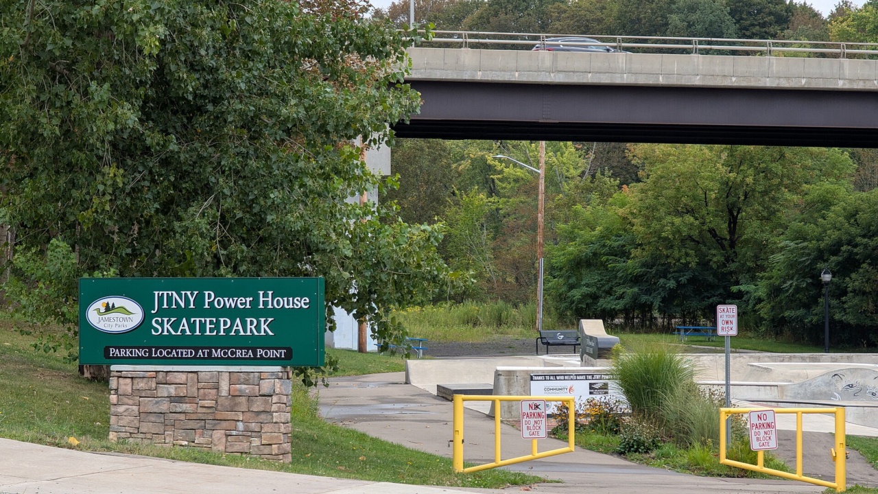 JTNY Power House Skatepark: JTNY Power House Skatepark sign Jamestown NY 2025-09-04 15-55-15
