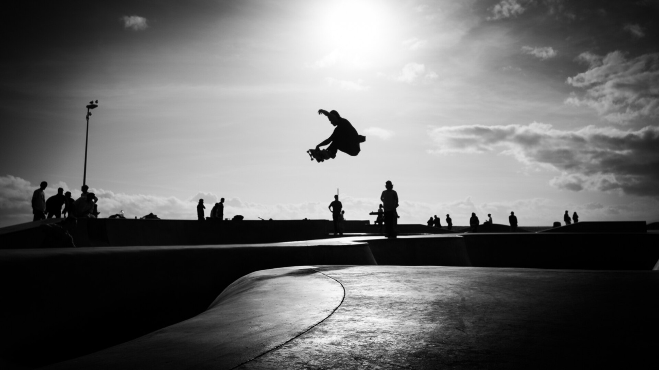 Venice Skatepark: Venice beach - Los Angeles, United States - Black and white street photography (25380261763)