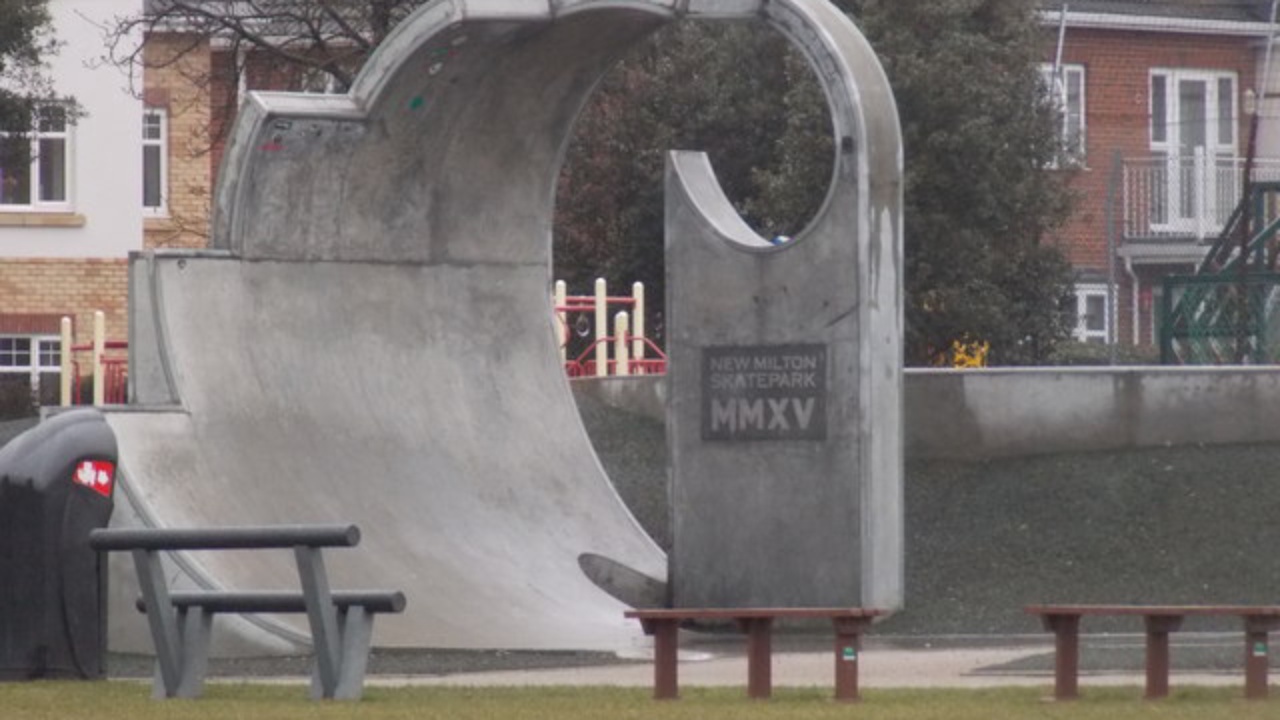 Skatepark: New Milton: detail of the skatepark