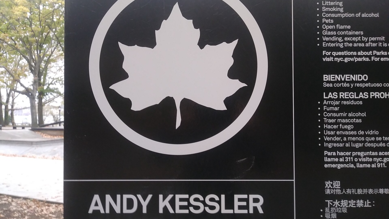 Andy Kessler Skate Park: New Signage Andy Kessler Skatepark Closeup