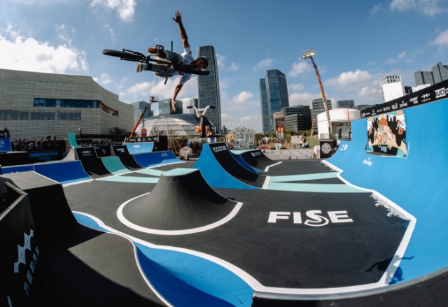The poster for FISE Shanghai 2026 / UCI BMX Freestyle World Cup Round 3